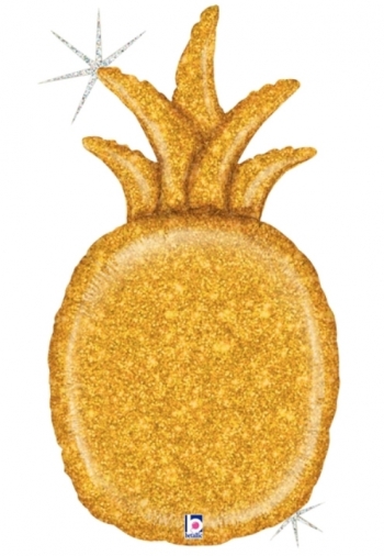 Gold Glitter Pineapple balloon BETALLIC%252BSEMPERTEX