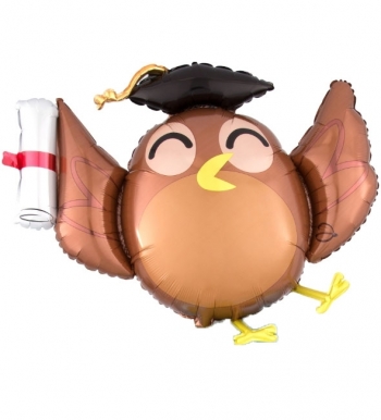 Graduation Owl balloon (polybag) foil balloons