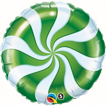 Green Candy Swirl balloon QUALATEX