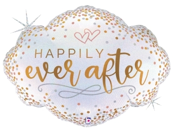 Happily Ever After Confetti Balloon Shape foil balloons