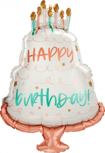 Happy Birthday Cake SuperShape balloon foil balloons