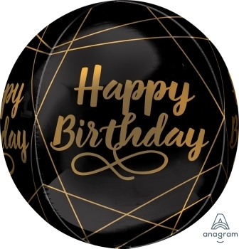 Happy Birthday Elegant Birthday Orbz Balloon foil balloons
