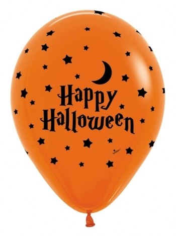 BET (50) 11" Happy Halloween Night - Orange and Black balloons latex balloons