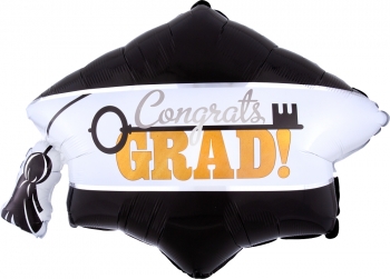 Jumbo Shape Graduation Cap Key to Success balloon ANAGRAM