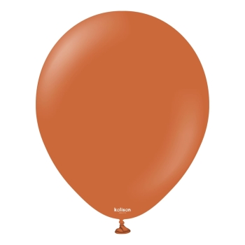KALISAN (50) 11" Retro Rust Orange Balloons latex balloons