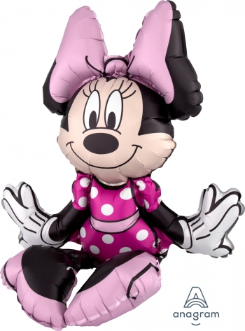 Large Sitting Minnie Mouse Airfill Self Sealing  Balloon