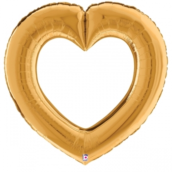 Linking Heart Gold balloon BETALLIC