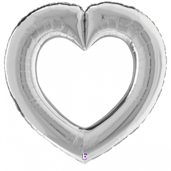 Linking Heart Silver balloon BETALLIC