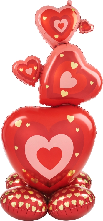 LOVE Stacking Hearts Airloonz Air-fill balloon foil balloons