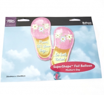 MD - Shape - Relax Mom Slippers - 25" x 33" balloon foil balloons