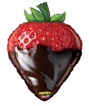 Mighty Chocolate Strawberry Balloon Shape BETALLIC