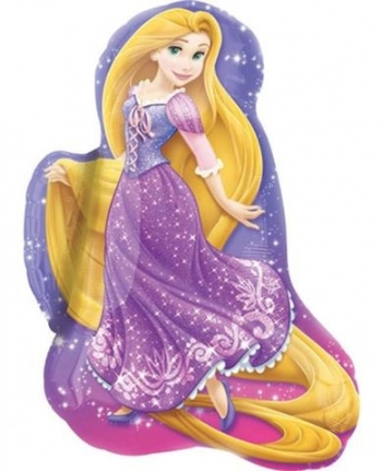 Mini Shape - Disney Rapunzel - Air-fill heat seal required  Balloon