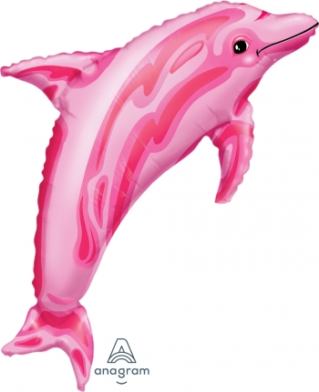 Mini Shape - Pink Dolphin Air-fill heat seal required  Balloon