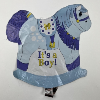 Mini Shape - Rocking Horse Boy - Air-fill heat seal required  Balloon