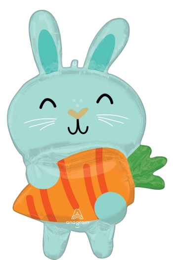 Minty Bunny with Carrot balloon foil balloons