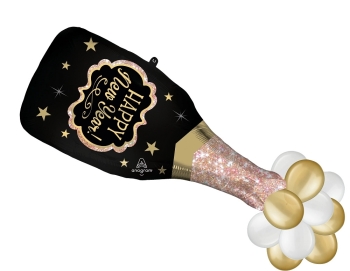 New Year Bubbly Champagne Bottle Balloon ANAGRAM