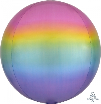 Ombre Orbz Pastel Rainbow balloon foil balloons