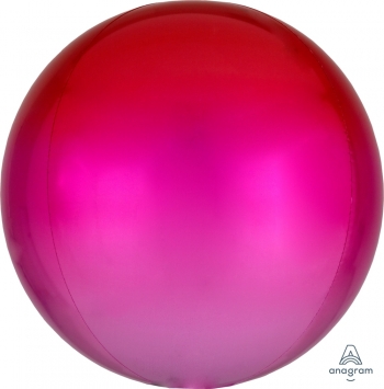 Ombre Orbz Red & Pink balloon foil balloons