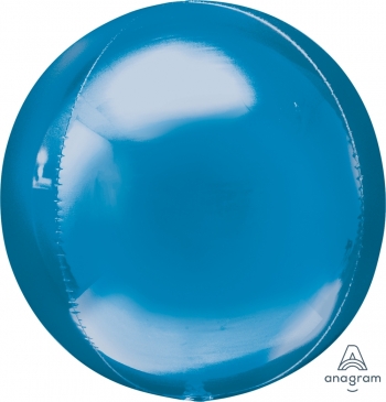 Metallic Blue Orbz balloon *unpacked foil balloons