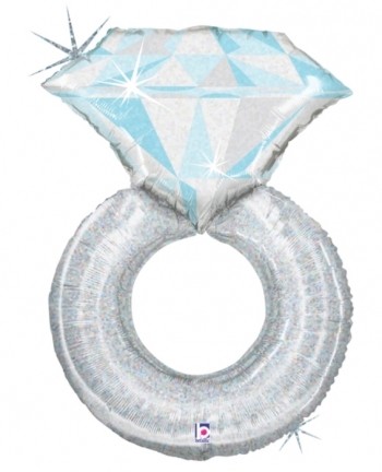 Platinum Wedding Ring Supershape balloon BETALLIC