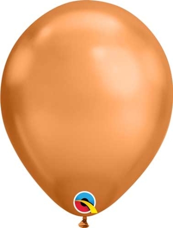 Q (100) 7" Chrome Copper Balloons balloons  Balloons