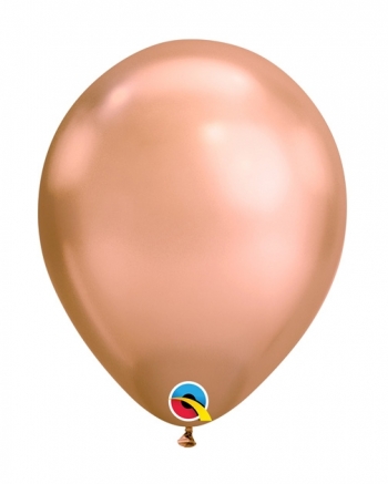 Q (100) 7" Chrome Rose Gold Balloons balloons latex balloons