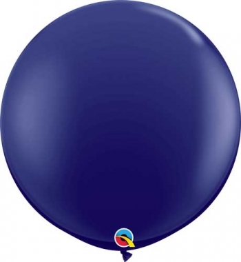 Q (2) 36" Standard Navy Blue balloons latex balloons