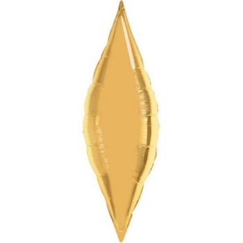 Shape -  Taper - Gold balloon QUALATEX