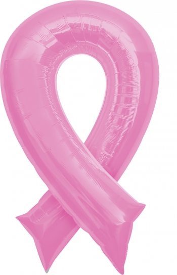 Shape - Pink Cancer Ribbon 20"x36" balloon foil balloons