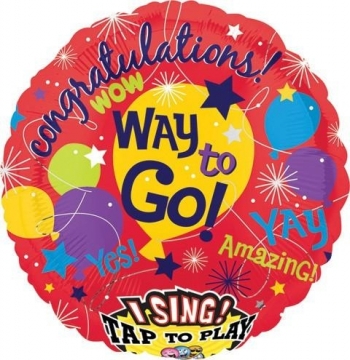 Singing Balloon - Congratulations* balloon foil balloons