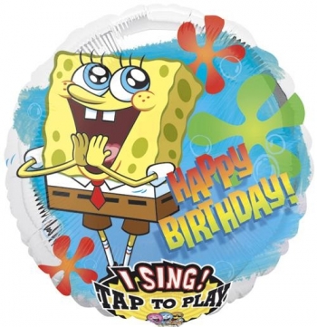Singing Balloon - Birthday - Sponge Bob Squarepants balloon ANAGRAM