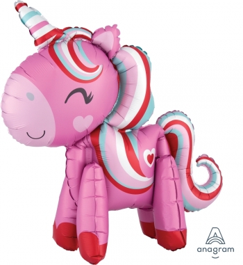 Standing Magical Love Unicorn Air-fill Self-Sealing balloon ANAGRAM