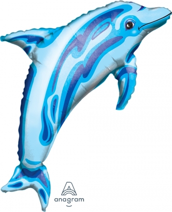 Super Shape B - Dolphin - Ocean Blue balloon foil balloons