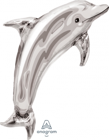 Super Shape B - Dolphin - Silver balloon ANAGRAM