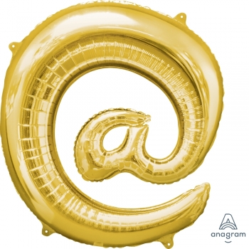 Symbol @ Gold Letter SuperShape  Balloon