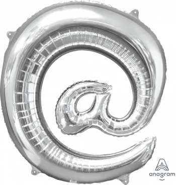Symbol  @ Silver Letter balloon ANAGRAM