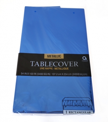 Tablecover Metallic 54"x100" - Blue tableware