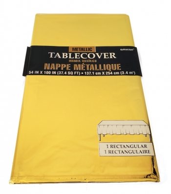 Tablecover Metallic 54"x100" - Gold tableware