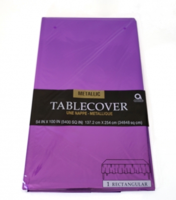 Tablecover Metallic 54"x100" - Purple tableware