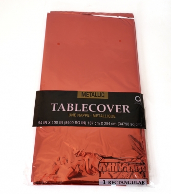 Tablecover Metallic 54"x100" - Red tableware