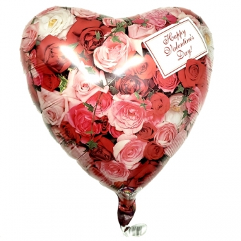 V -  Foil Roses Happy Valentines Day balloon ANAGRAM