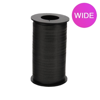 WIDE Curly Ribbon - Black - 3/250 yds NA