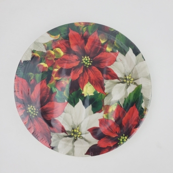 X - (8) 7" Plate - Regal Poinsettia tableware